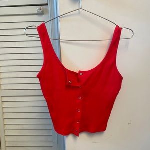 Snap Button Red Tank